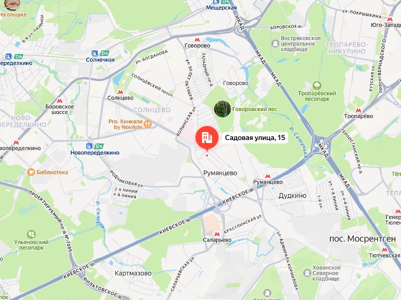 Карта проезда